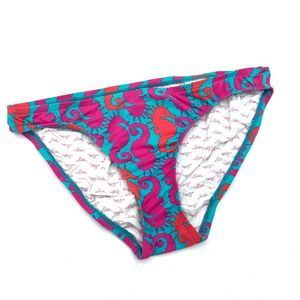LILLY PULITZER SNORKEL BLUE HOLD YOUR HORSES BIKINI BOTTOM XSMALL